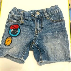 Toddler boys baby Gap denim shorts star wars size 18-24 M